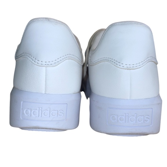 Adidas Women's White Sneakers with Pink, Blue, and Gold Stripes - Picture 14 of 16